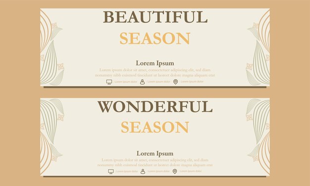 Vector beautiful season horizontal banner template suitable for web banner banner and internet ads