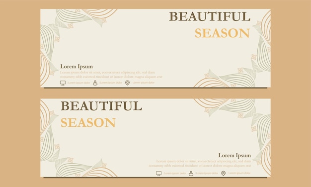 beautiful season horizontal banner template Suitable for web banner banner and internet ads