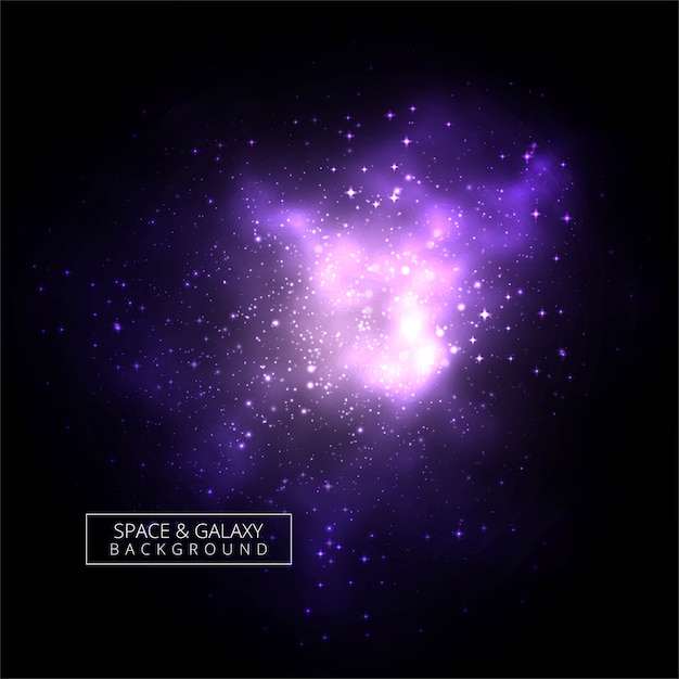 Beautiful shiny galaxy background vector