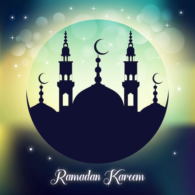 Beautiful shiny Islamic Ramadan Kareem illustration design.