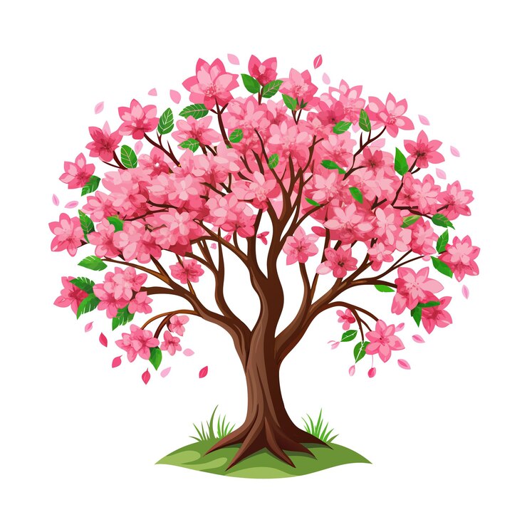 Vector beautiful single big tree vector illustration