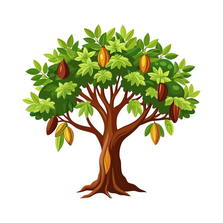 Vector beautiful single big tree vector illustration