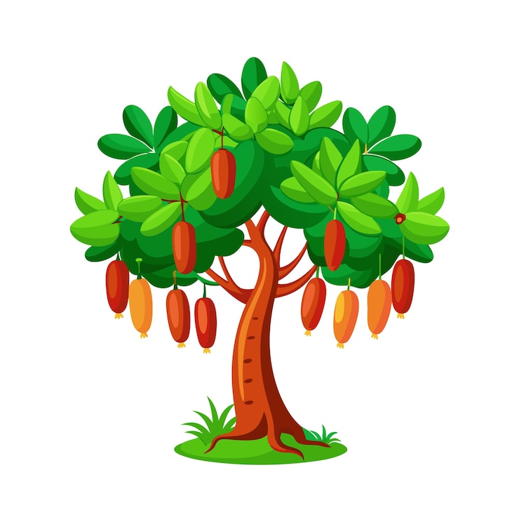 Vector beautiful single big tree vector illustration