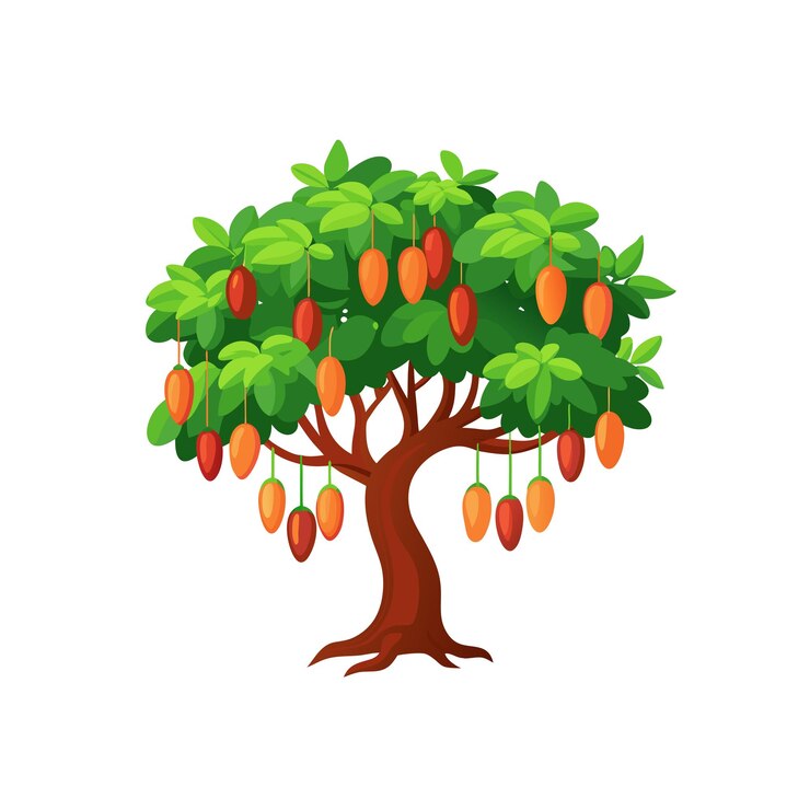 Vector beautiful single big tree vector illustration