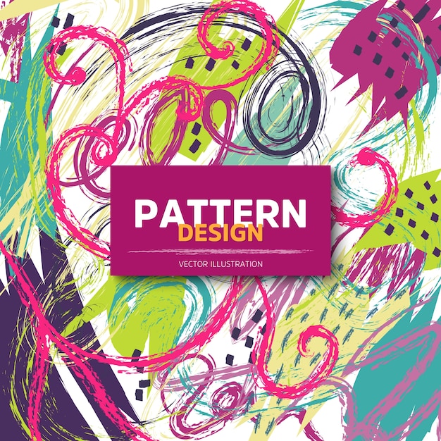 Beautiful sketchy pattern design