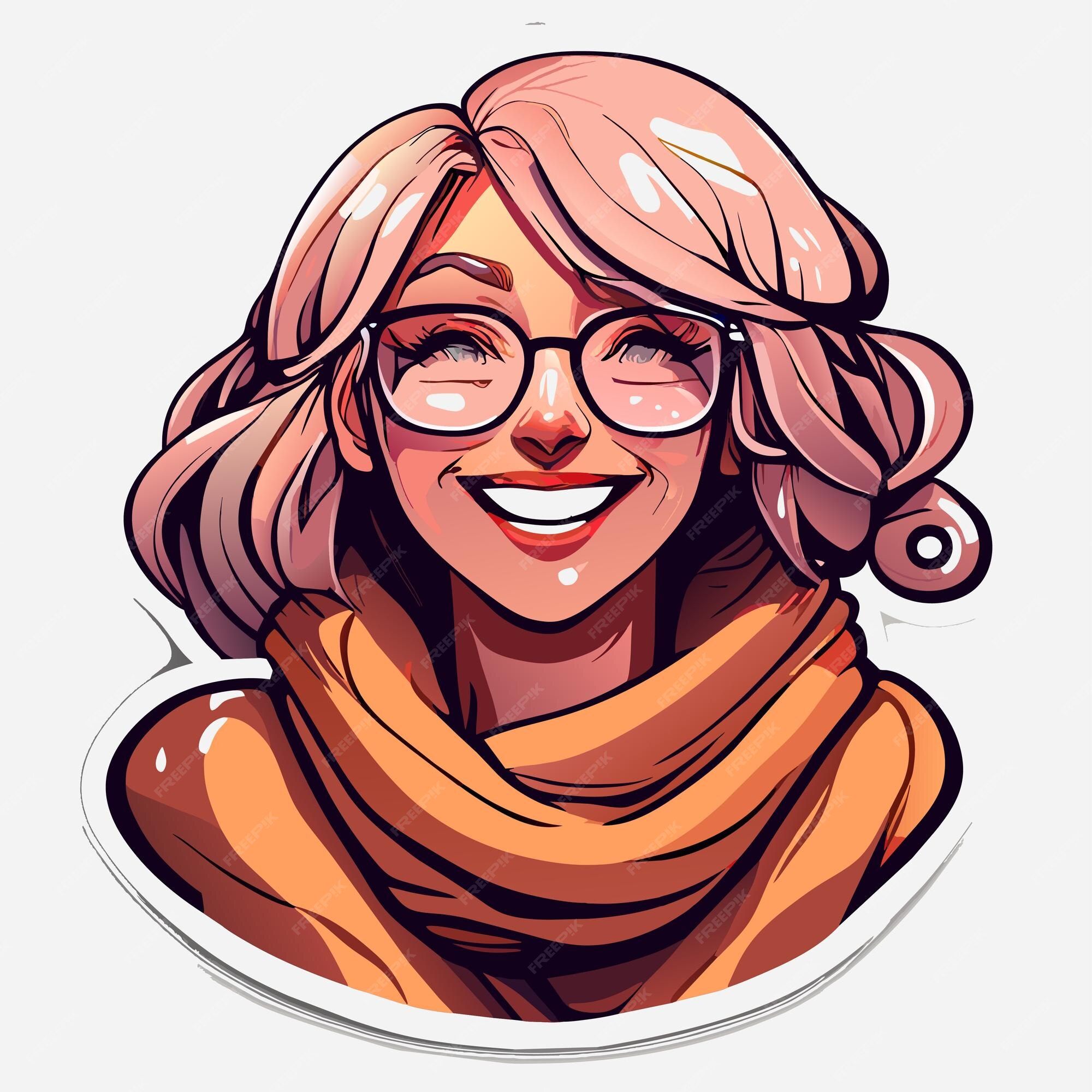 Premium Vector  Beautiful smiling princess with hair scarf hand