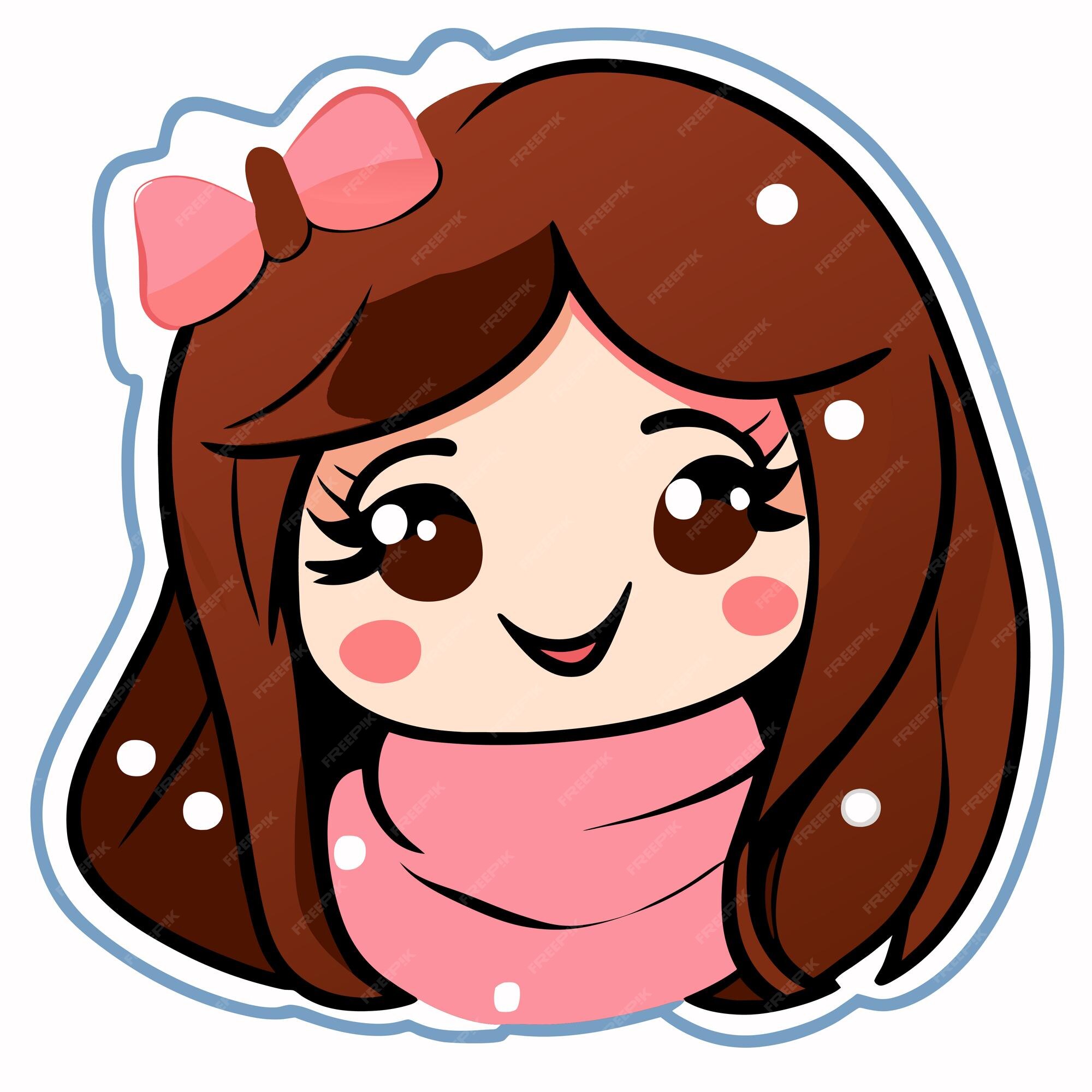 Premium Vector  Hand drawing cartoon girl wearing scarf. cute girl drawing  for profile picture