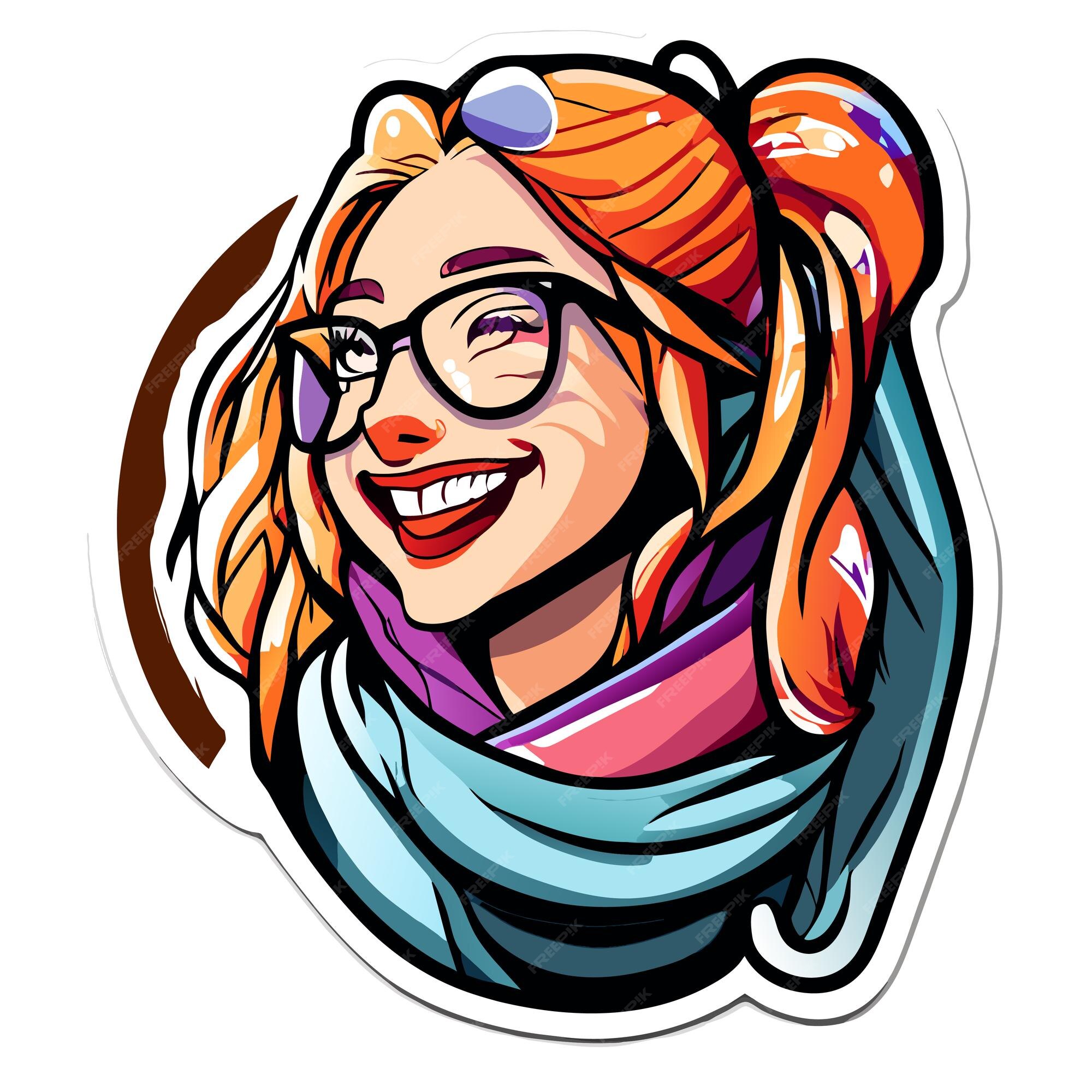 Premium Vector  Beautiful smiling princess with hair scarf hand