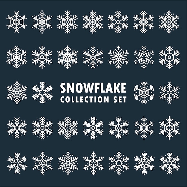 Beautiful snowflake collection for the winter season that comes with christmas in the new year.