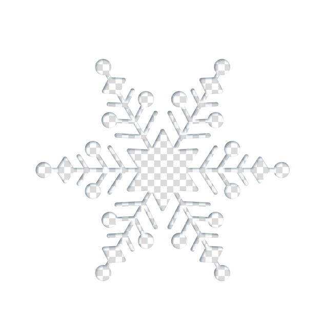 Beautiful snowflake laser cutting template for greeting card Openwork snow object use for Happy New Year and Merry Xmas scrapbooking decoration Simple winter season ornament vector illustration