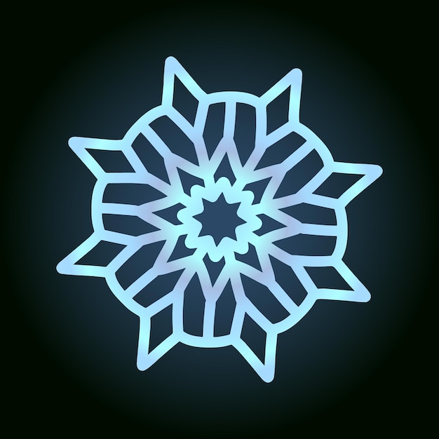 Vector beautiful snowflake for winter design symbol of new year and christmas holidays