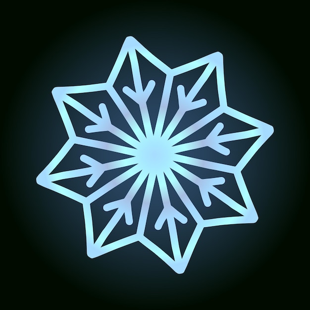 Vector beautiful snowflake for winter design symbol of new year and christmas holidays