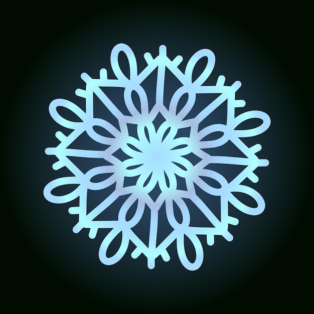 Vector beautiful snowflake for winter design symbol of new year and christmas holidays