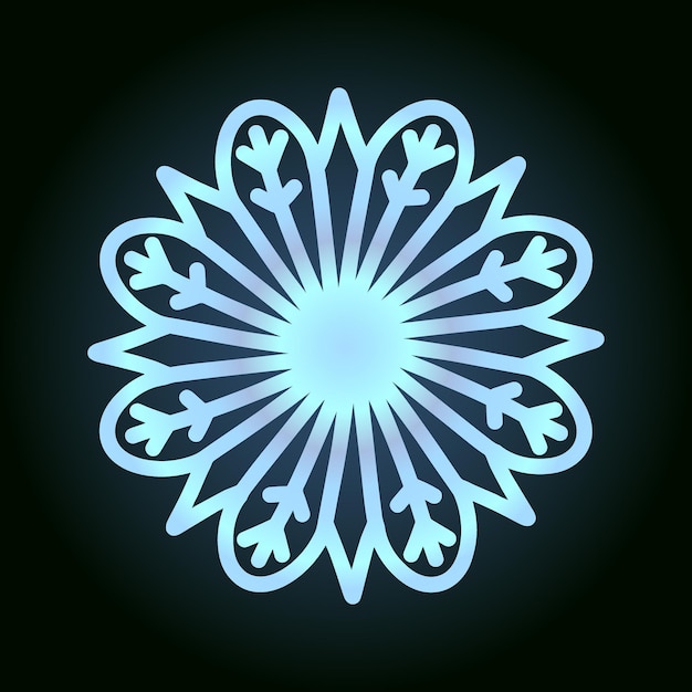 Vector beautiful snowflake for winter design symbol of new year and christmas holidays