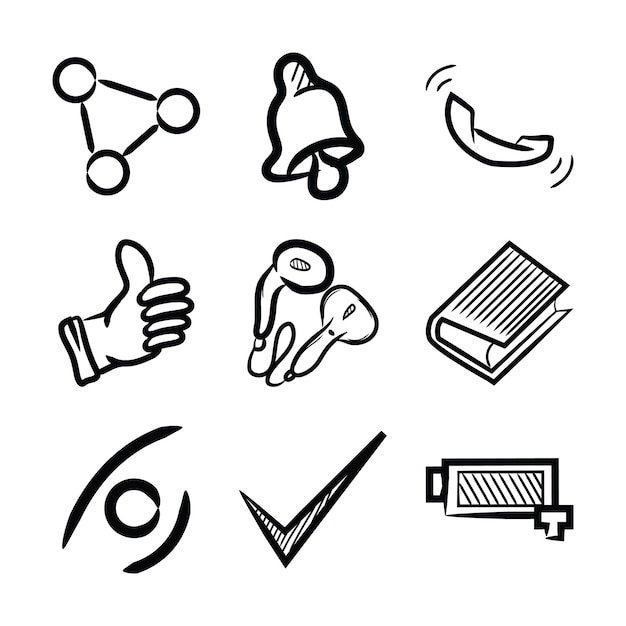 Beautiful social media icons social media doodles