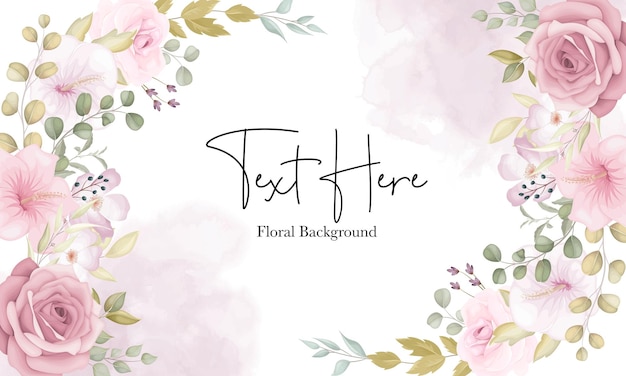 Beautiful soft floral background with dusty pink flowers