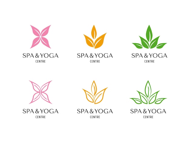 Beautiful Spa or Yoga center logo Vector