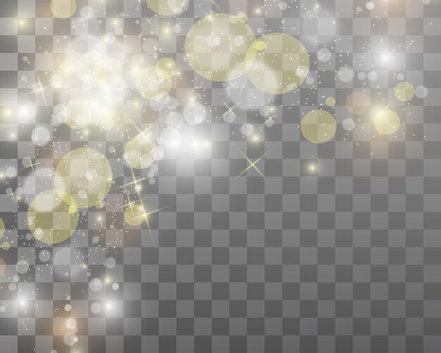 Vector beautiful sparks shine with special light.  sparkles on a transparent background.