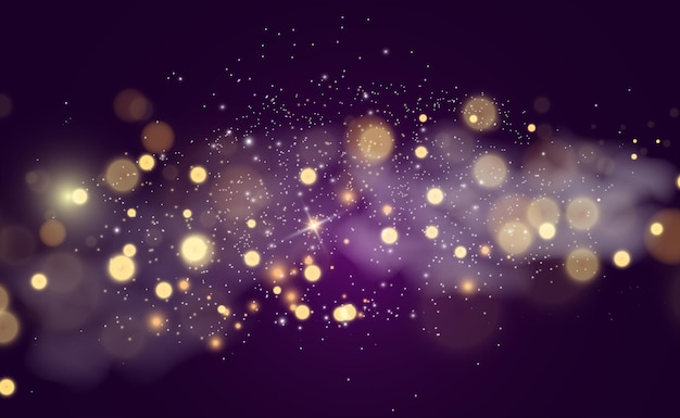 Beautiful sparks shine with special light Vector sparkles on a transparent background