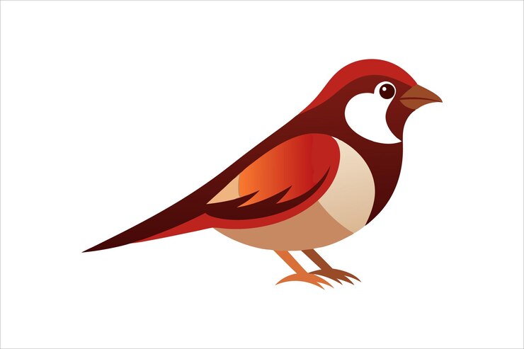 Vector a beautiful sparrow bird vector artwork illustration