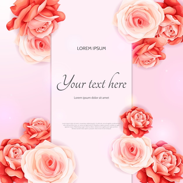 Beautiful spring floral paper template