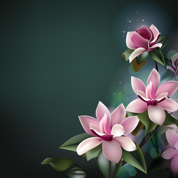 Beautiful spring flower background with copy space