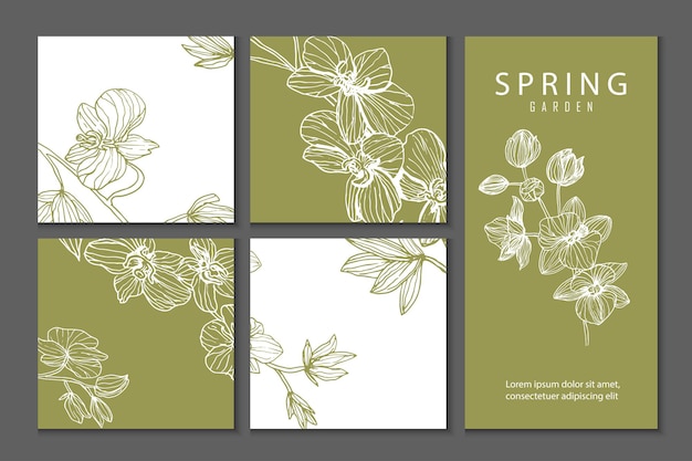 Beautiful spring flower wall hanging set