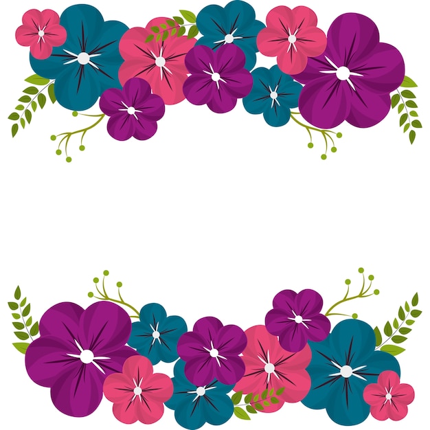 beautiful spring flowers icon