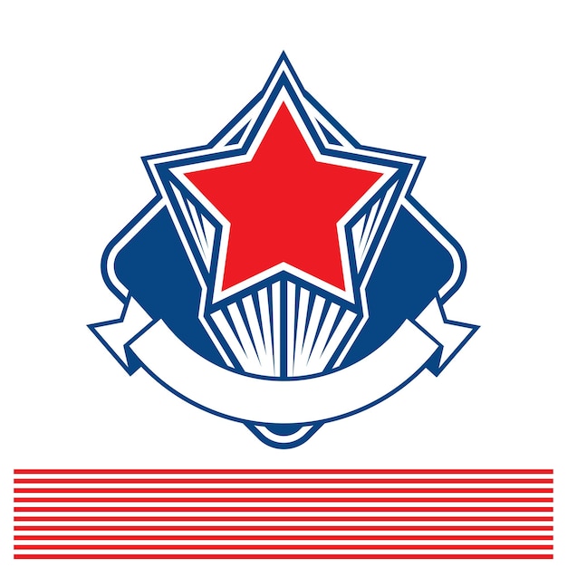 Beautiful Star logo design Free Vector