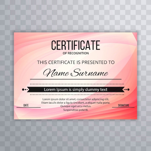 Beautiful stylish certificate template background