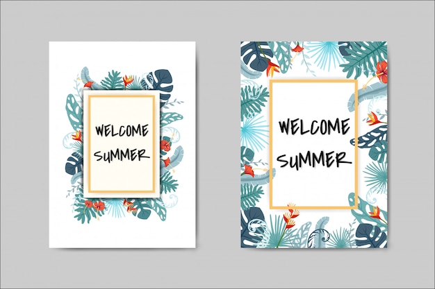 Beautiful summer card set