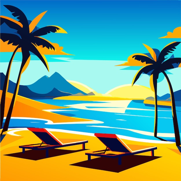 Vector beautiful summer holidays realistic composition