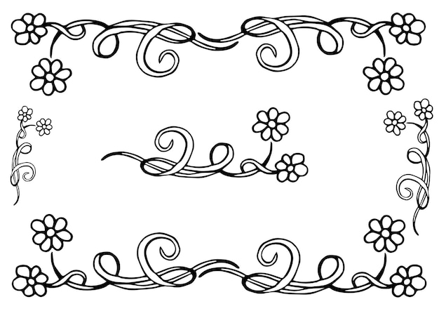 白い背景色本のベクトル図にカモミールの花の美しい夏のパターン