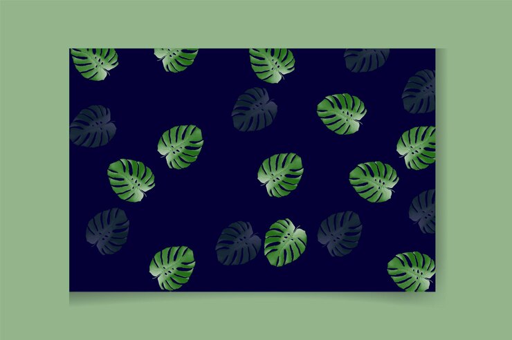 Vector beautiful summer tropical pattern floral leaves