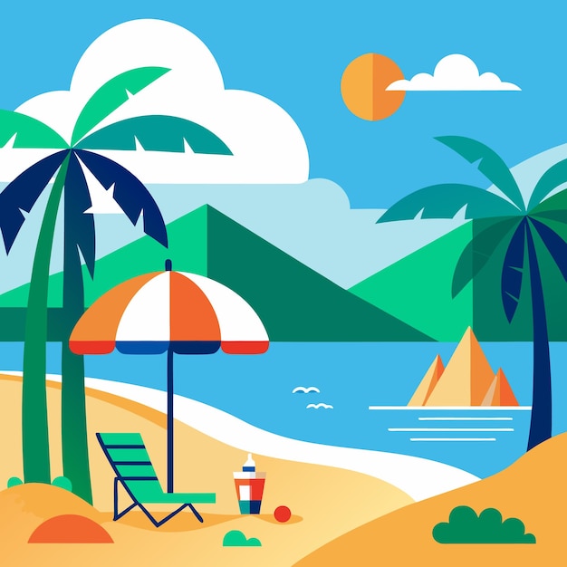 beautiful summer vibe vector