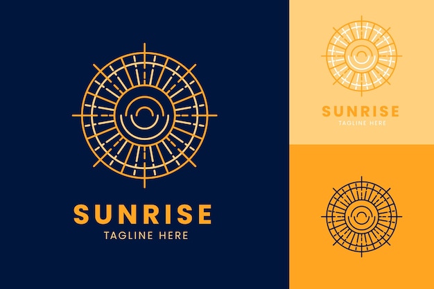 Beautiful  sun logo template design