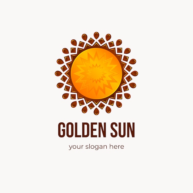 Vector beautiful  sun logo template design