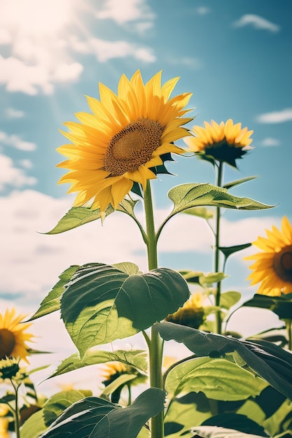 beautiful sunflowers in the field beautiful sunflowers in the field