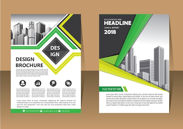 Beautiful template brochure layout annual report flyer