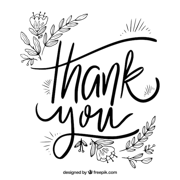 Vector beautiful thank you card design