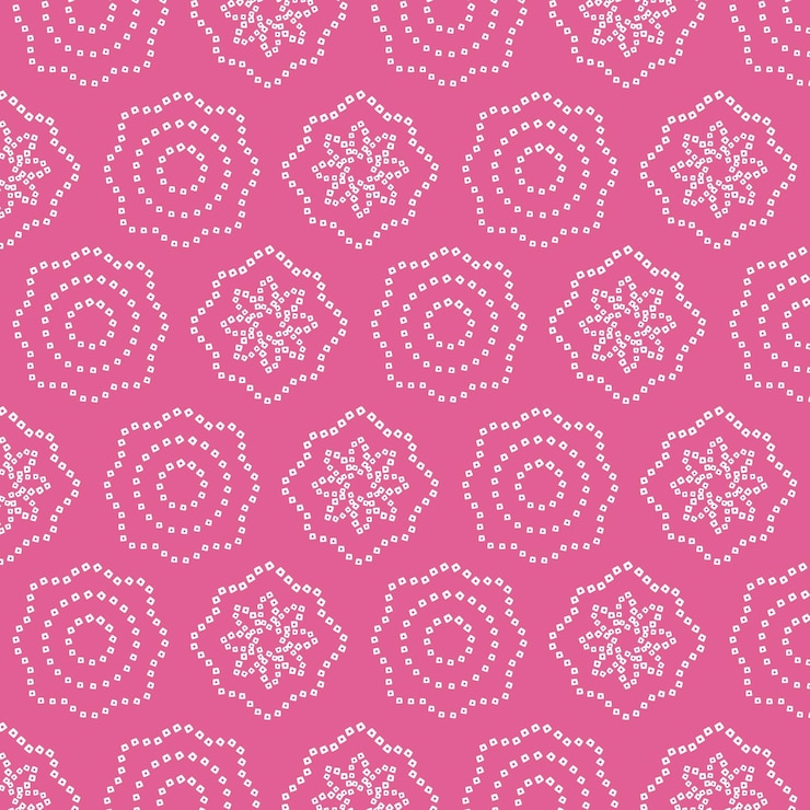 Vector beautiful traditional pink bandhani batik pattern design