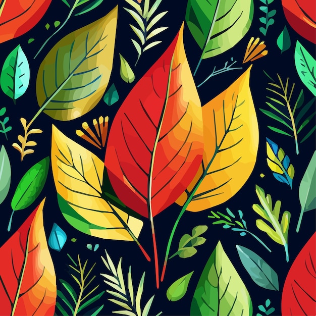 Vector beautiful tropical leaves abstract background vector illustration vector illustration