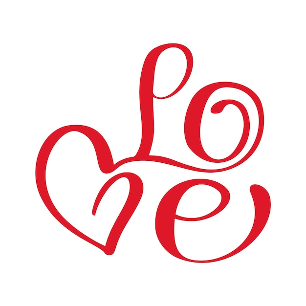 Красивый типографский фон с нарисованным вручную словом Love Handmade vector современная каллиграфия