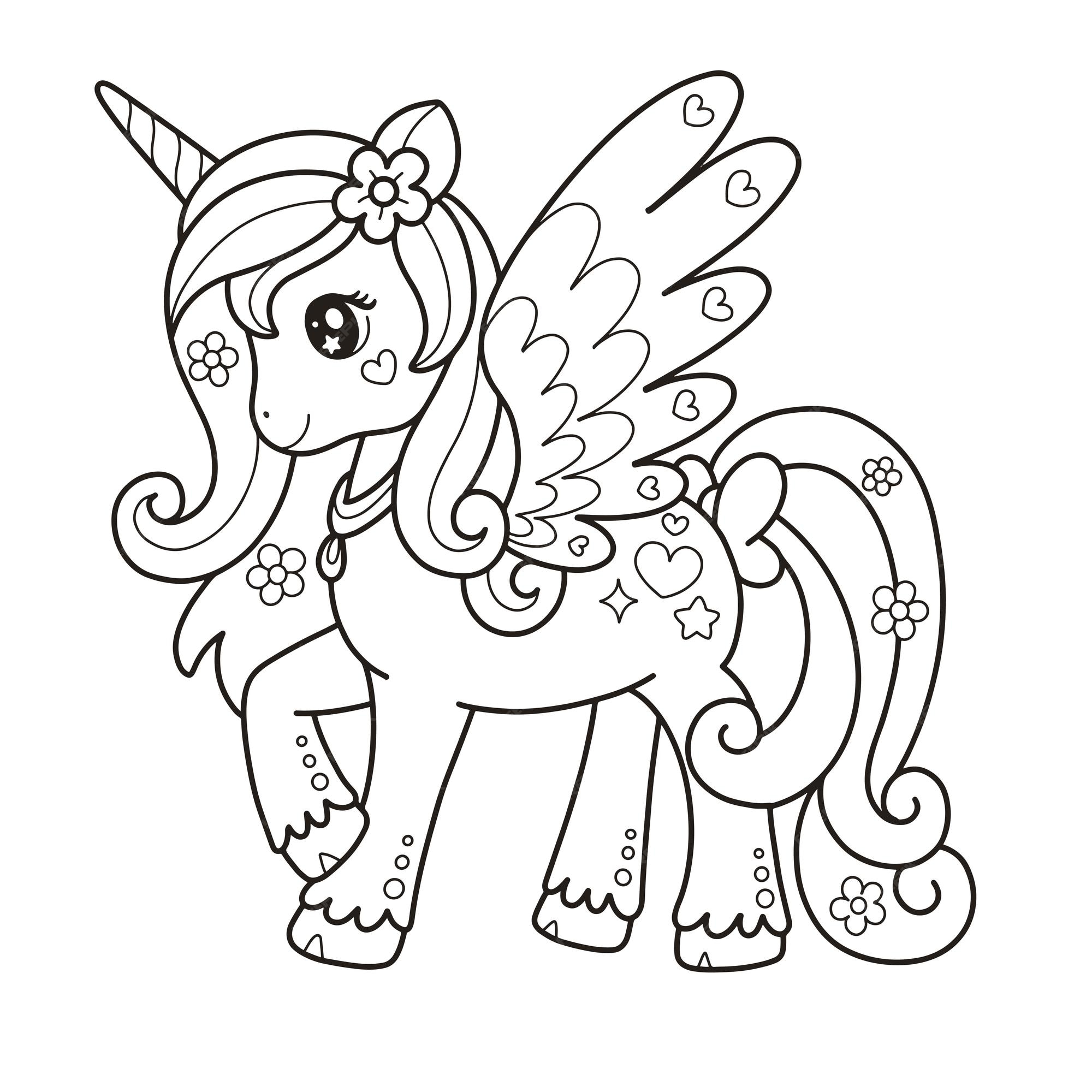 My Little Pony coloring page with unicorn