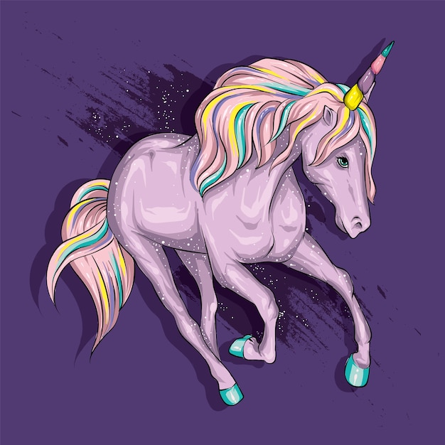 Beautiful unicorn. Fairytale and mythical character.