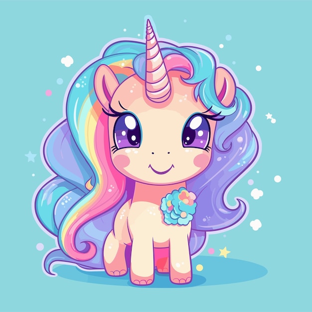 Vector beautiful unicorn vector illustration