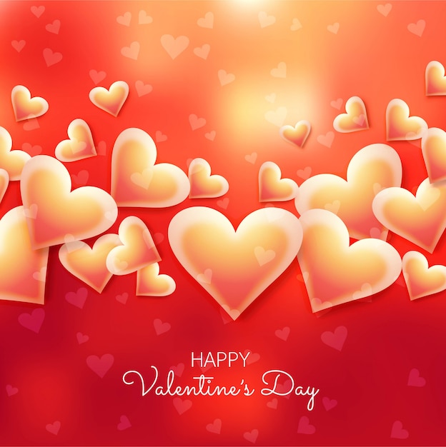 Beautiful valentine's day card background illustration