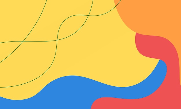 Beautiful Vector Abstract Background Yellow Red Blue Orange