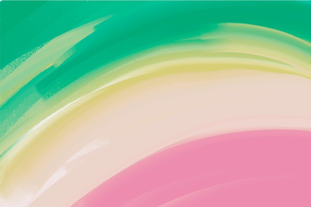 Vector beautiful vector background in green and pink strokes on canvas vector