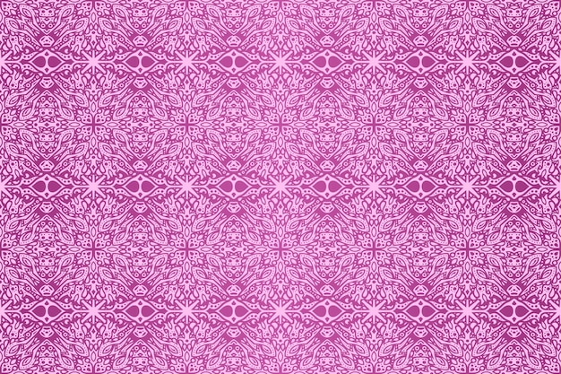 Beautiful vector background with abstract colorful pink tribal seamless pattern